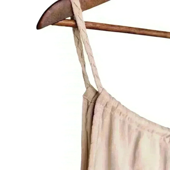 NWOT Rachel Zoe Linen Blend Muted Mauve Tiered Maxi Dress - Picture 2 of 9